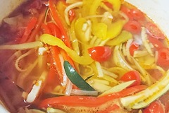 夏野菜の酸辛スープ2